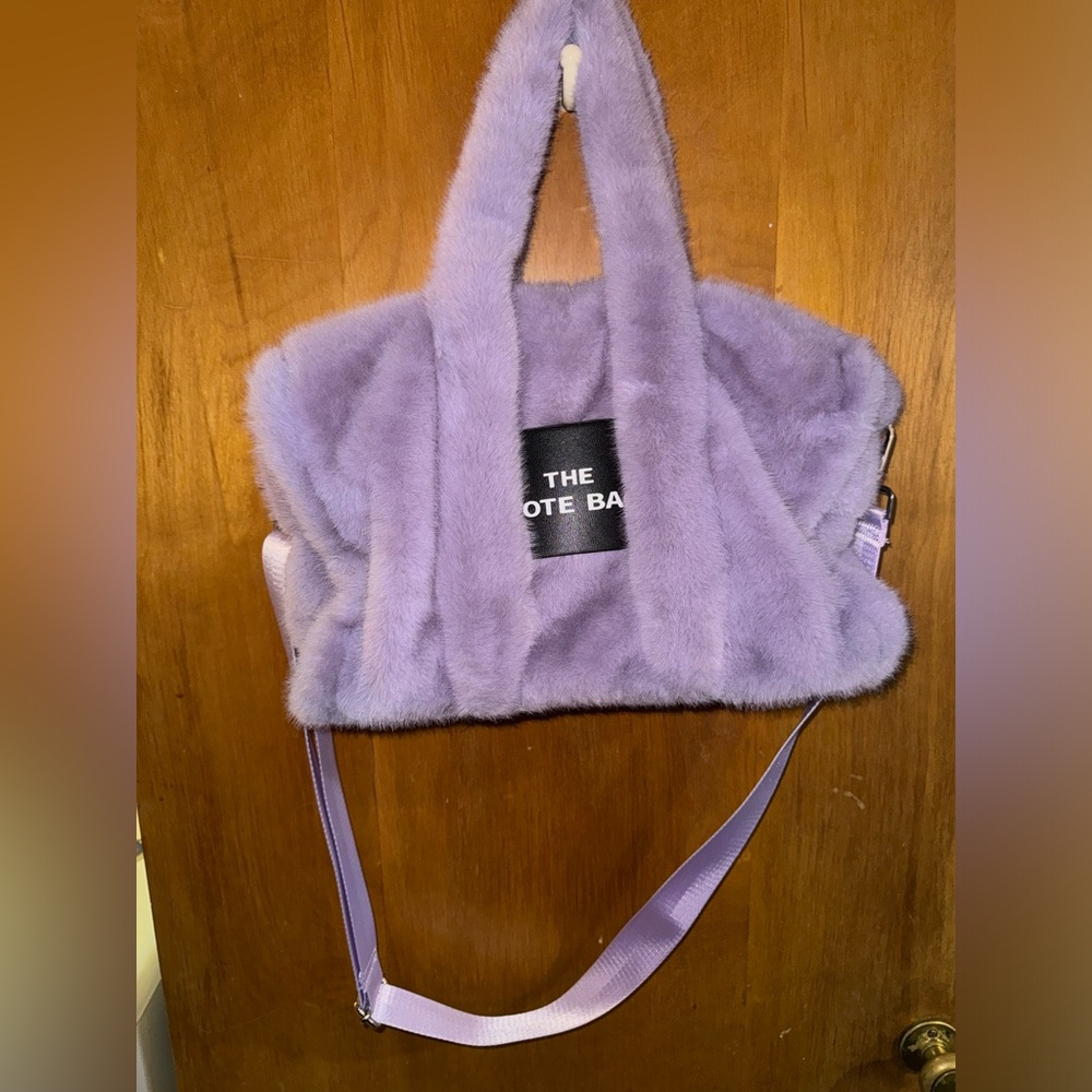 Purple tote bag